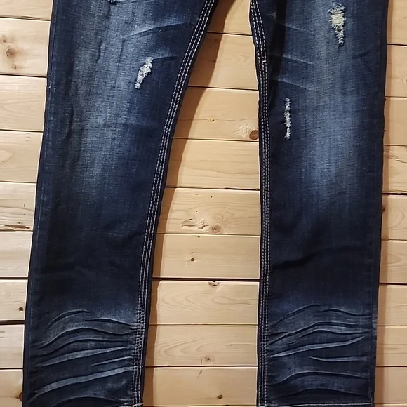 Affliction Blake Jeans Size 34  $175 Faded distressed NWOT 33in Inseam Cotton - Picture 2 of 8